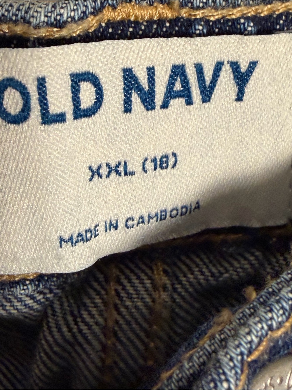 Old Navy Girls Blue Denim Jean Skirt XXL(18) Pockets Back Elastic Waist NWT - Picture 3 of 6